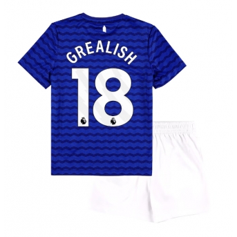 Billige Fotballdrakt Everton Jack Grealish #18 Replika Hjemmedraktsett Barn 2025-26 Kortermet (med bukser)